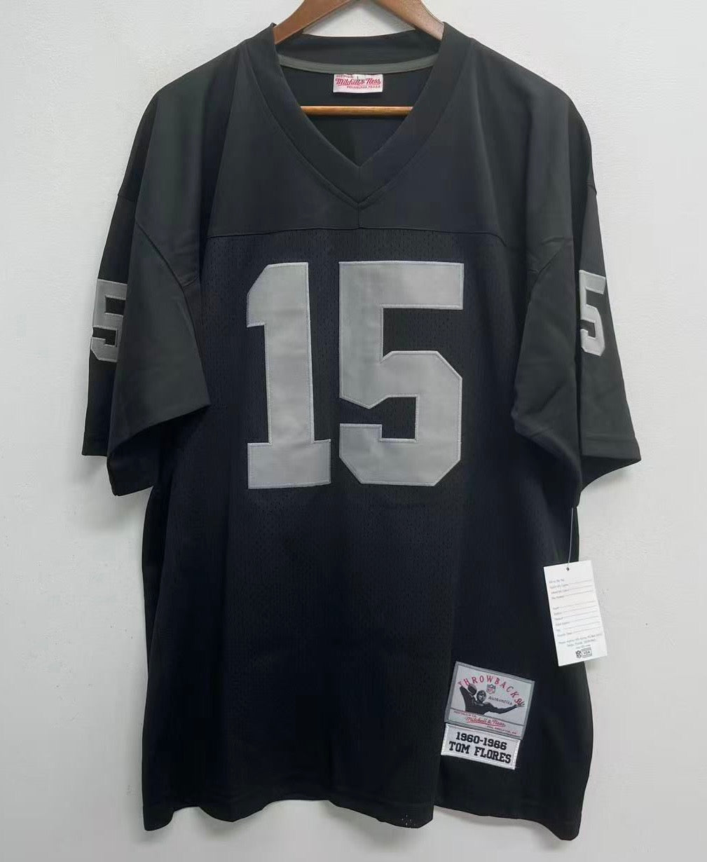 Tom Flores Oakland Raiders Mitchell & Ness Jersey black product image 2