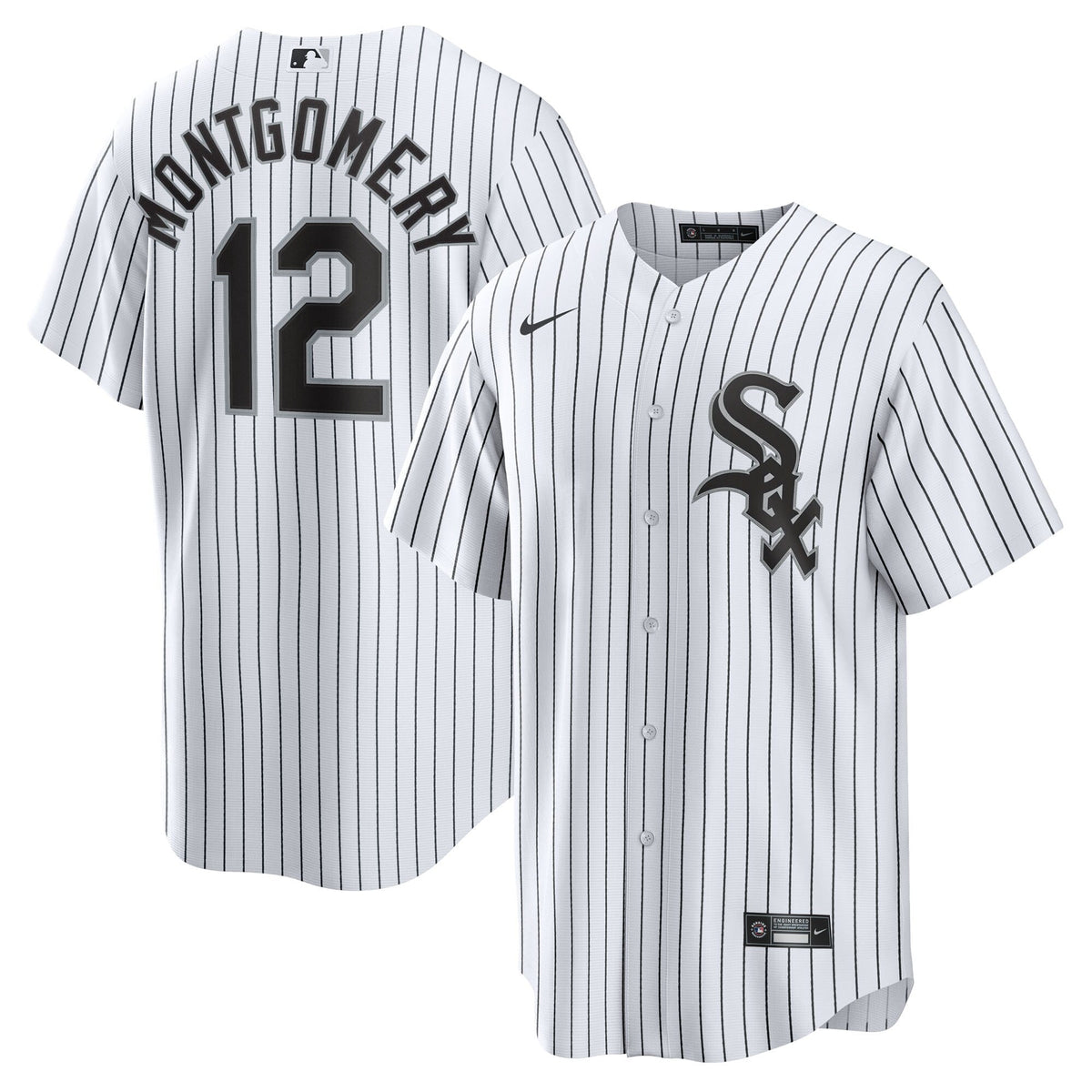 Chicago White Sox Colson Montgomery White Home Replica Jersey product image 1, provided for visual reference and product