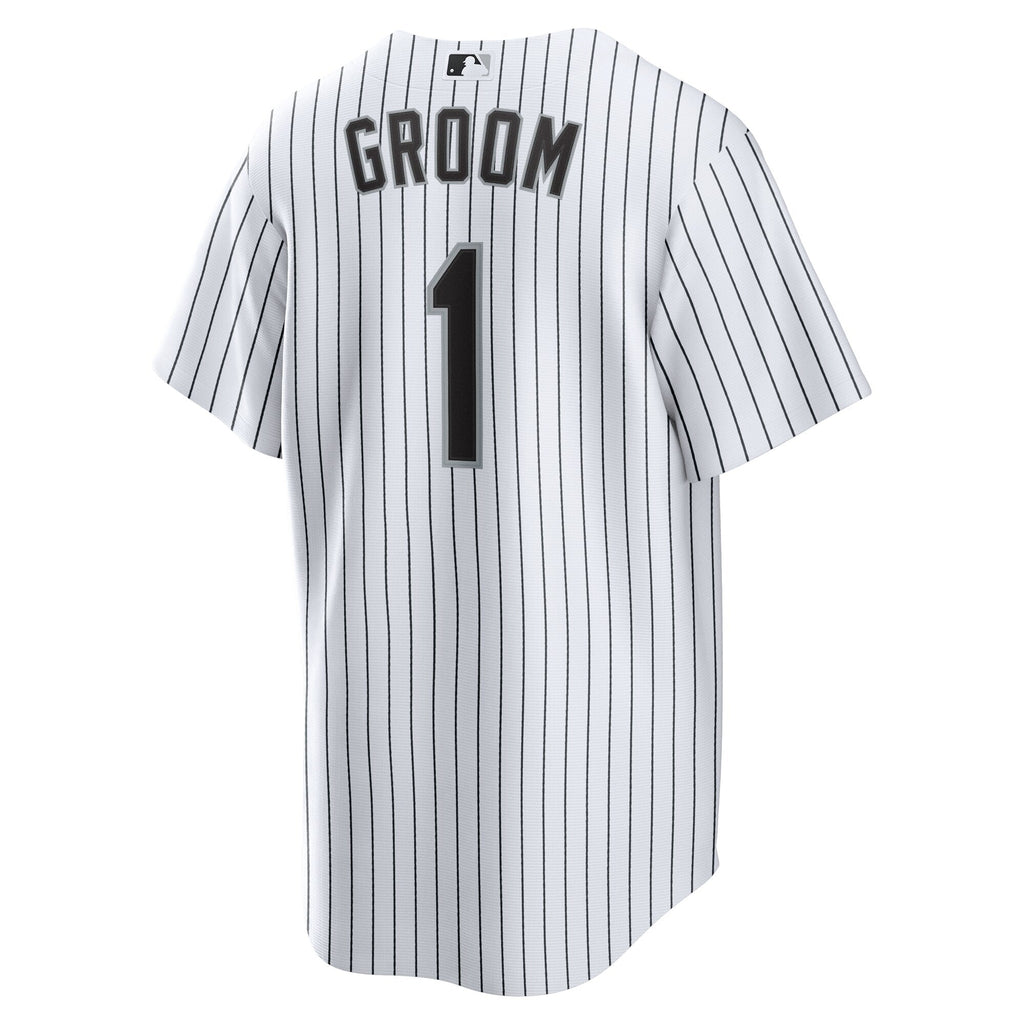 Chicago White Sox White #1 Groom Home Replica Jersey product image 4, provided for visual reference and product detail review