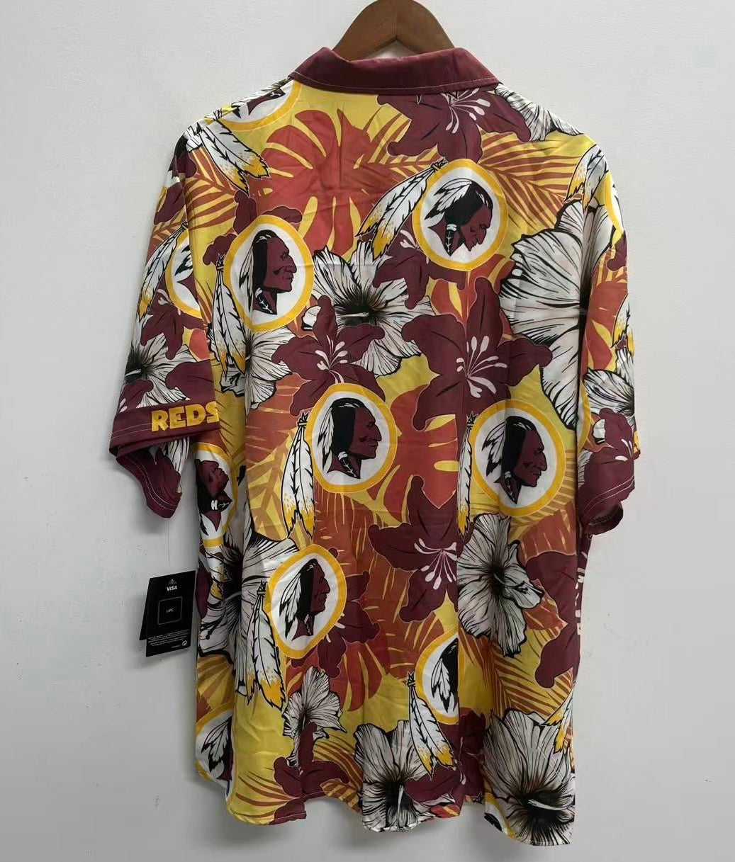 Washington Redskins Official NFL Floral Palm shirt product image 2