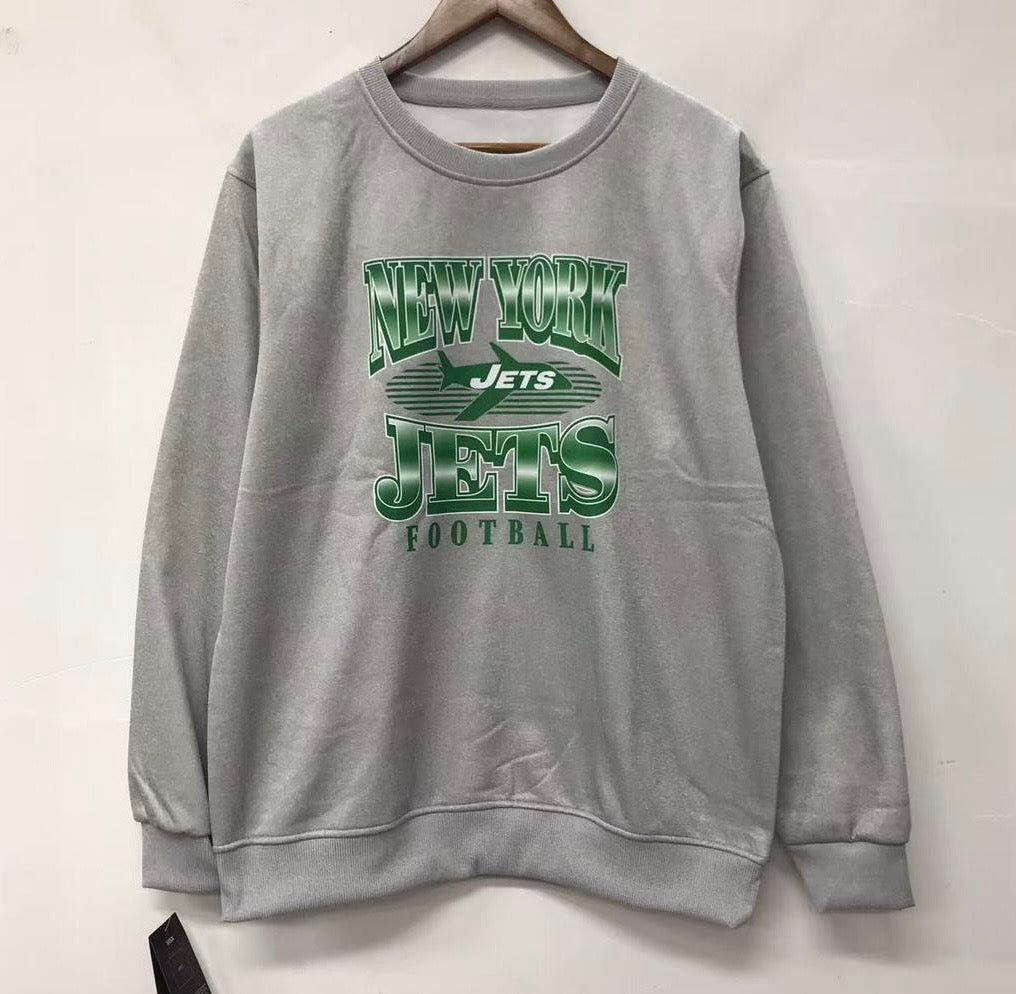 New York Jets Retro throwback logo Official NFL crewneck product image 1