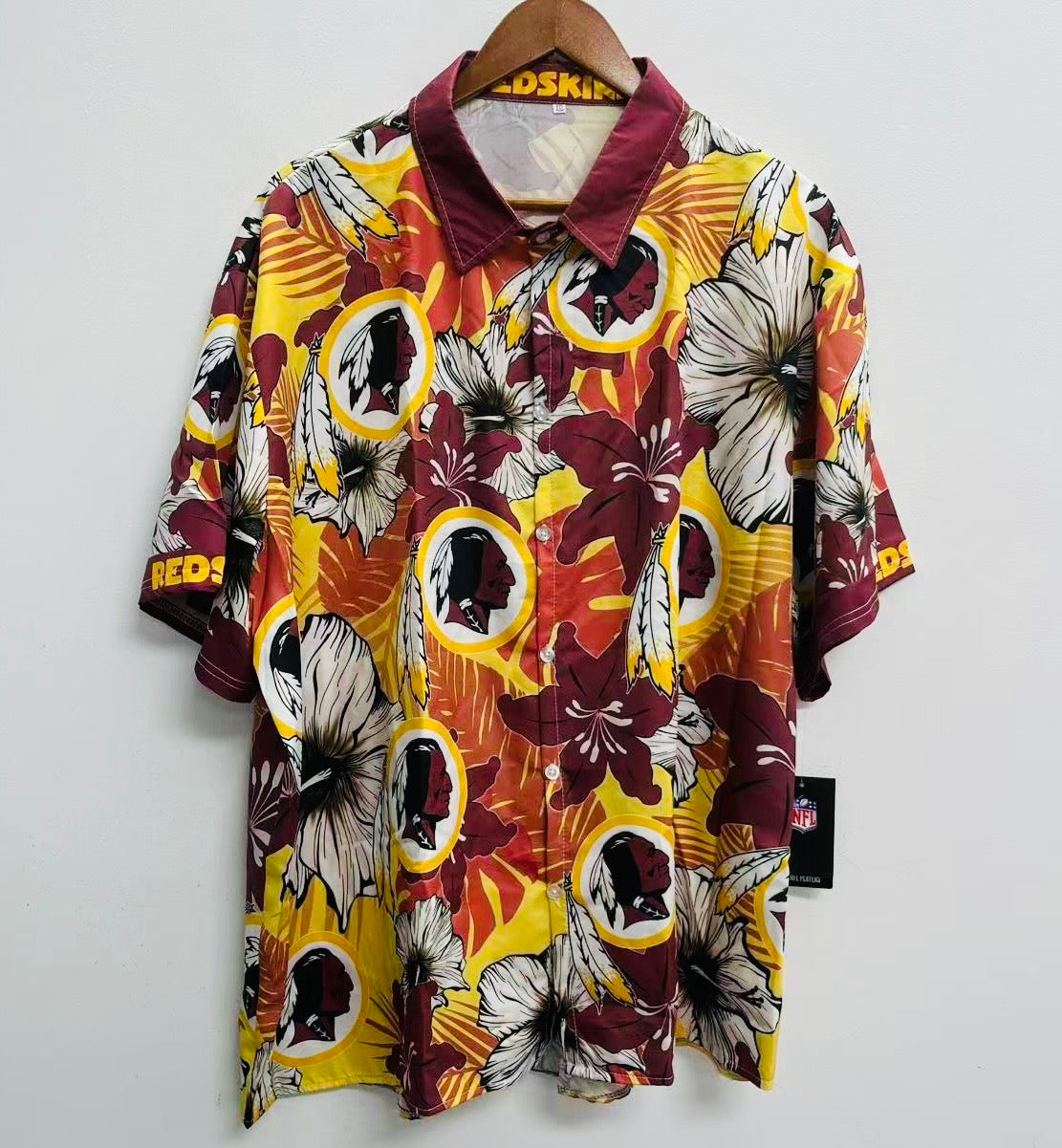 Washington Redskins Official NFL Floral Palm shirt product image 1