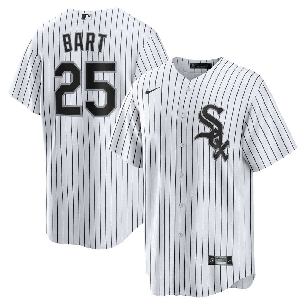 Chicago White Sox Joey Bart White Home Replica Jersey product image 1, provided for visual reference and product detail