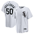 Chicago White Sox Huascar Brazoban White Home Replica Jersey product image 1, provided for visual reference and product