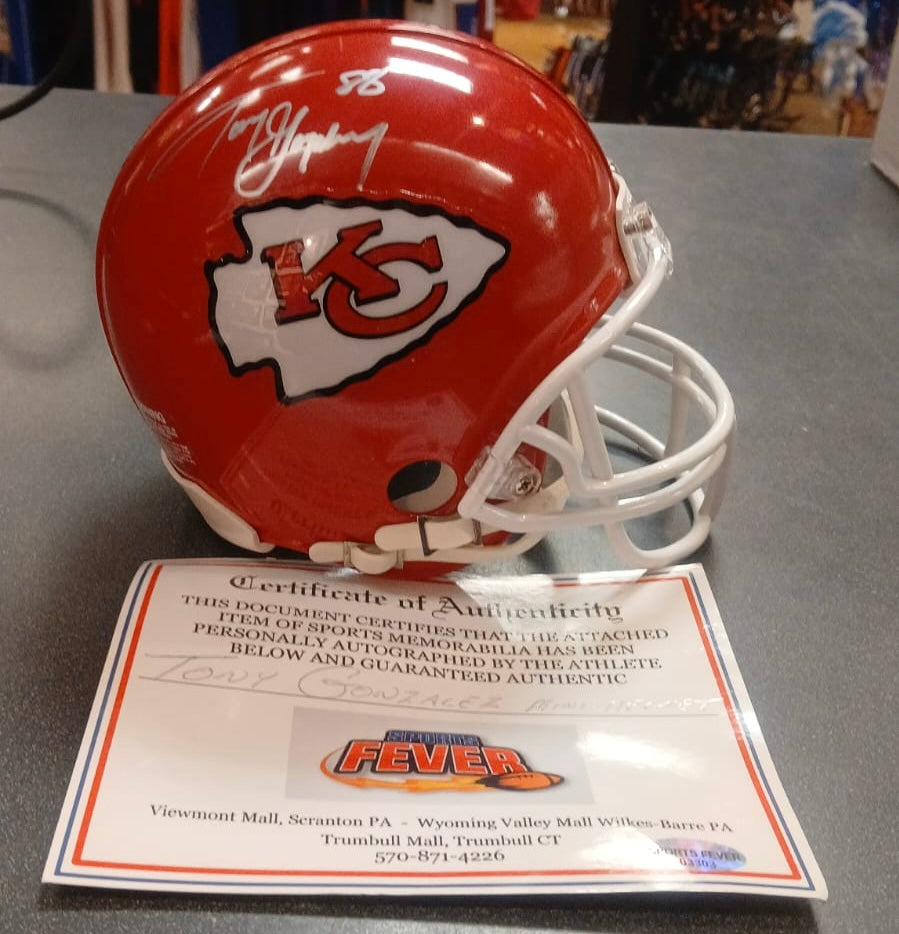 Tony Gonzalez Autographed Kansas City Chiefs Mini Helmet product image 1