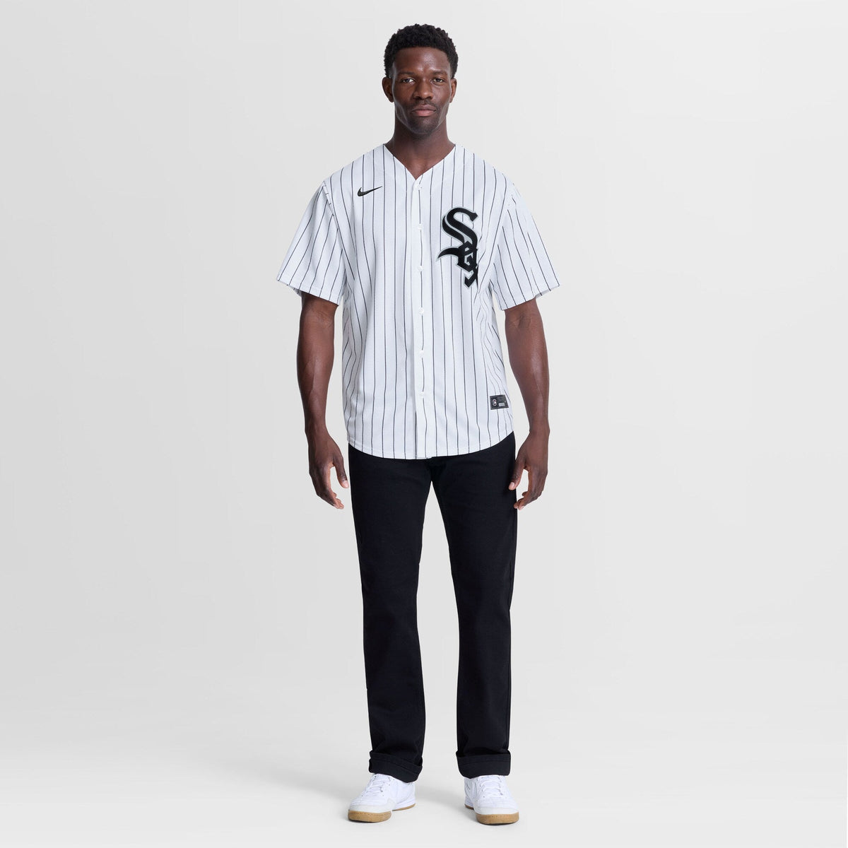 Chicago White Sox Huascar Brazoban White Home Replica Jersey product image 3, provided for visual reference and product