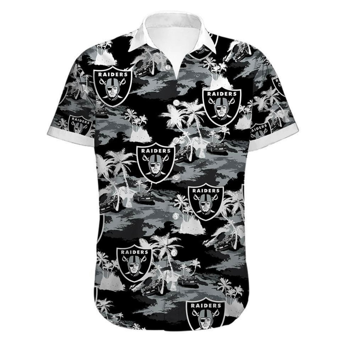 Las Vegas Raiders Official NFL Floral Palm shirt adult sizes product image 1