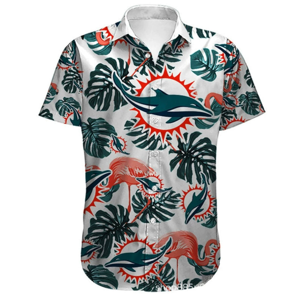 Miami Dolphins Official NFL Floral Palm shirt product image 1