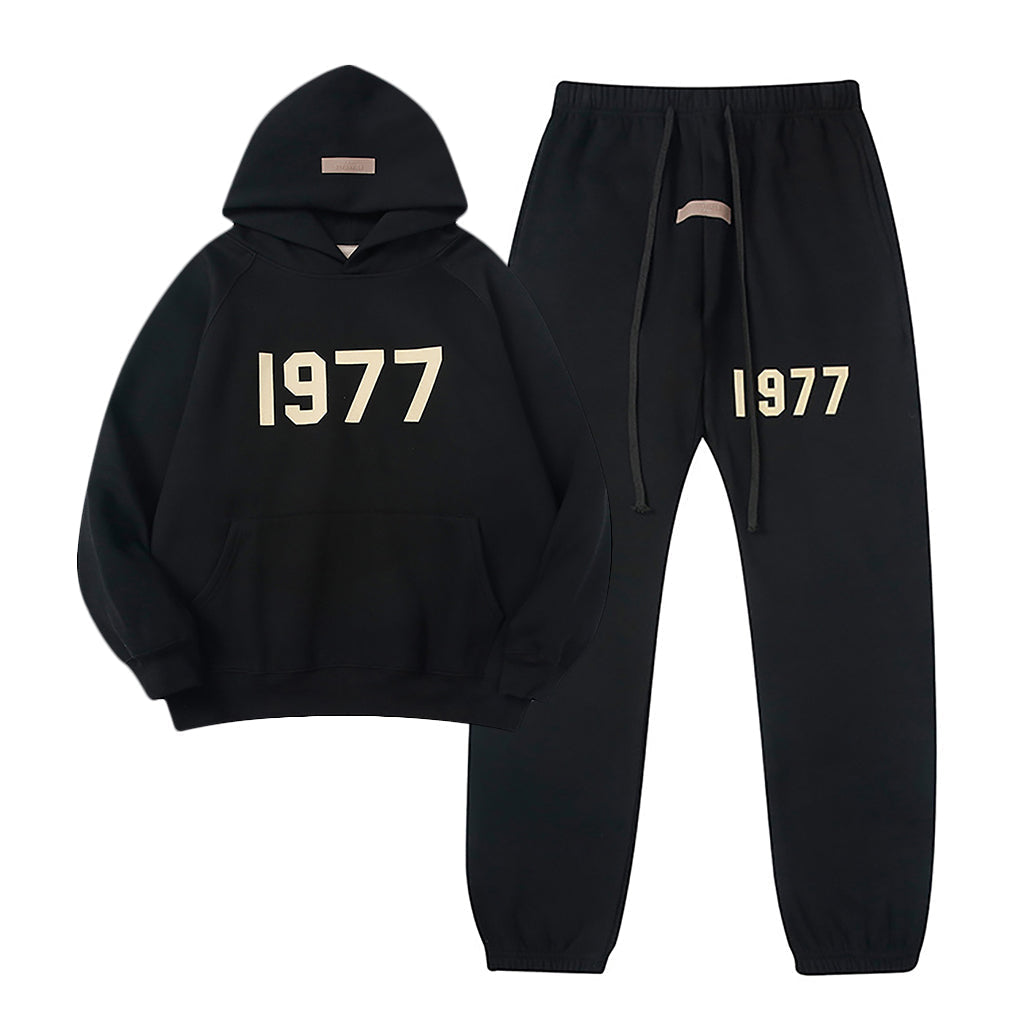 1977 Hoodie & Pants Set Black product image 1, provided for visual reference and product detail review