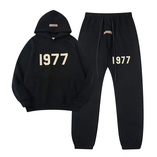 1977 Hoodie & Pants Set Black product image 1, provided for visual reference and product detail review