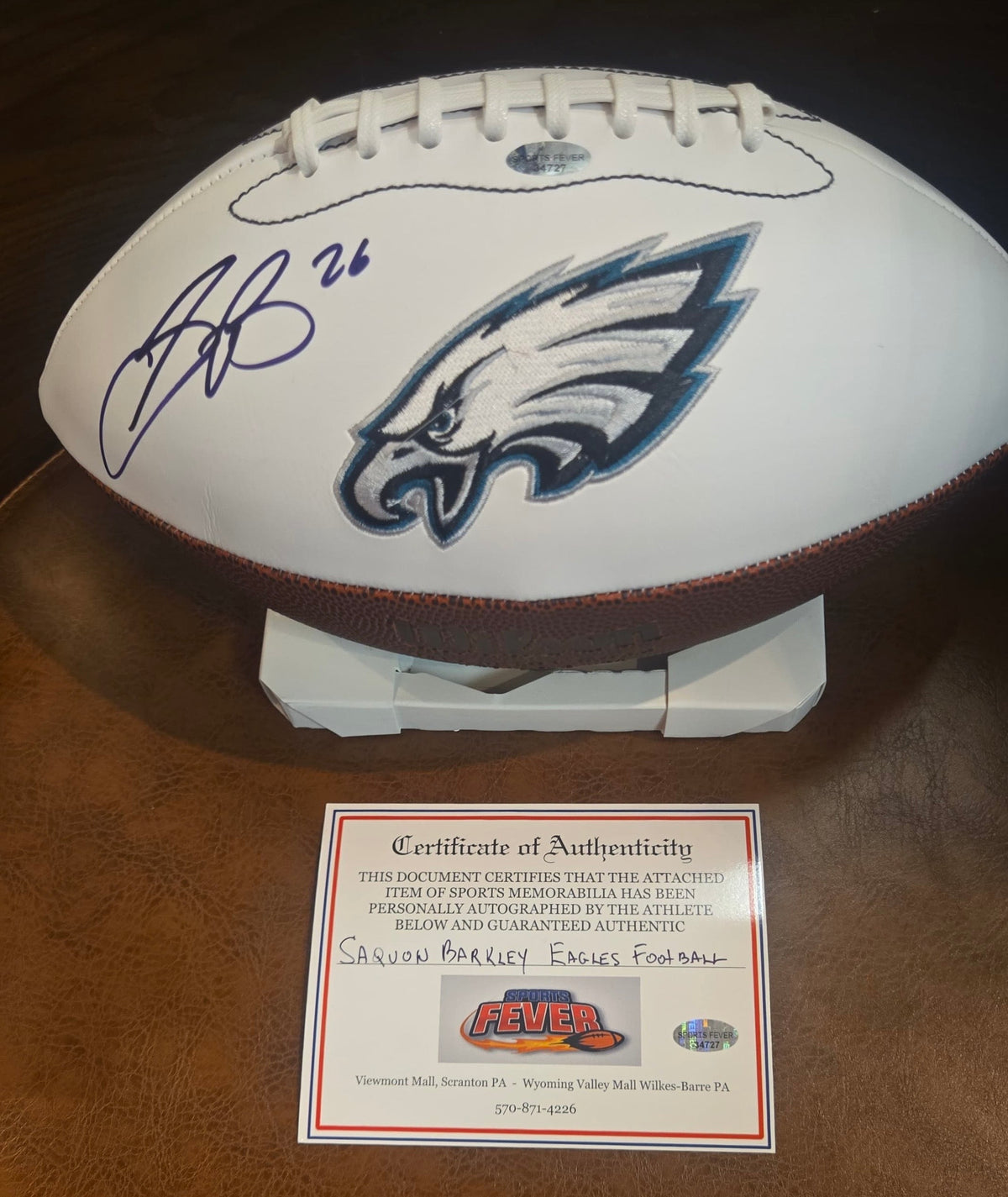 Saquon Barkley Autographed Philadelphia Eagles Logo product image 1