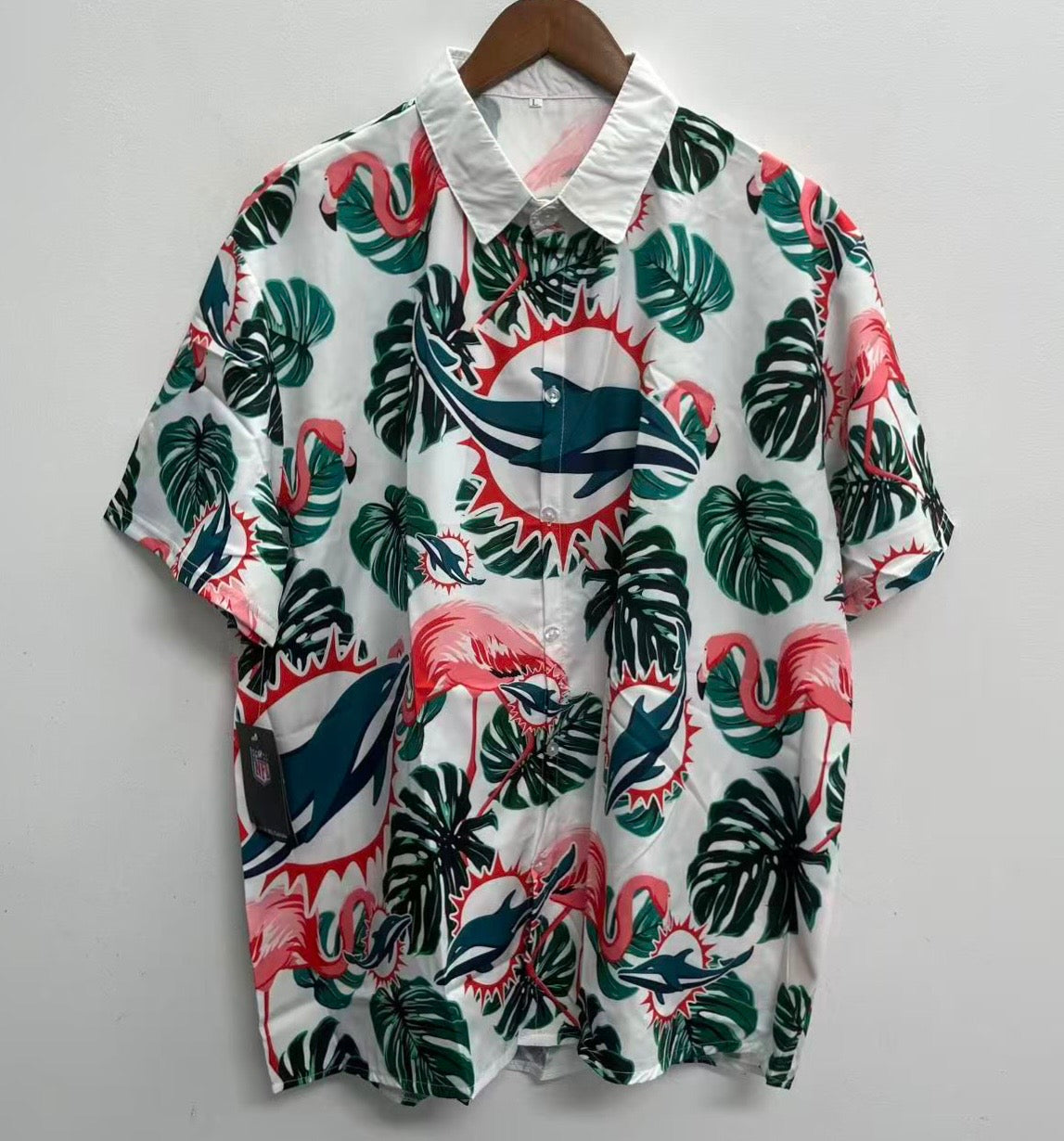 Miami Dolphins Official NFL Floral Palm shirt product image 2