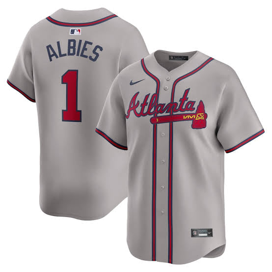 Ozzie Albies YOUTH Atlanta Braves jersey Nike gray product image 1