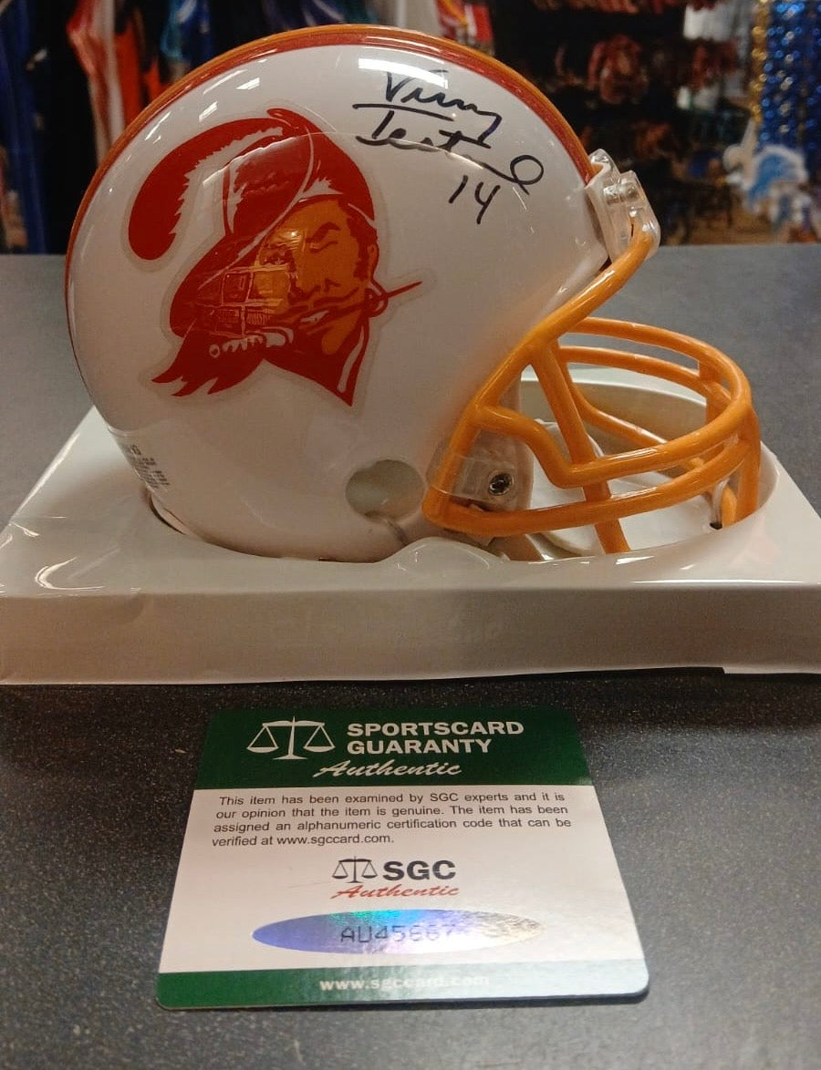 Vinny Testaverde Autographed Tampa Bay Buccaneers Mini product image 1