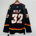 Dustin Wolf Calgary Flames Official NHL Adidas Jersey black product image 1