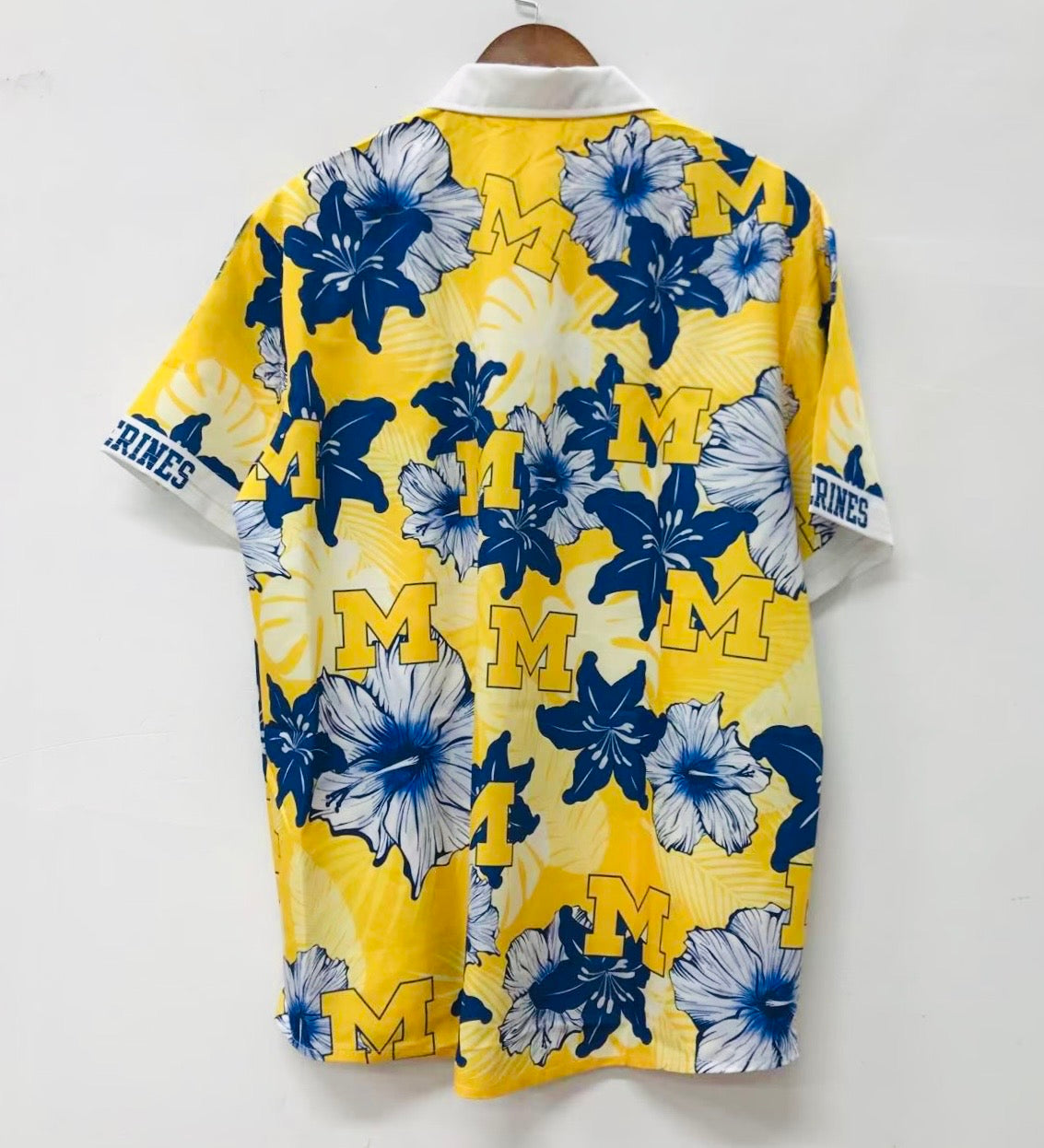 Michigan Wolverines NCAA Floral Palm shirt adult sizes product image 2