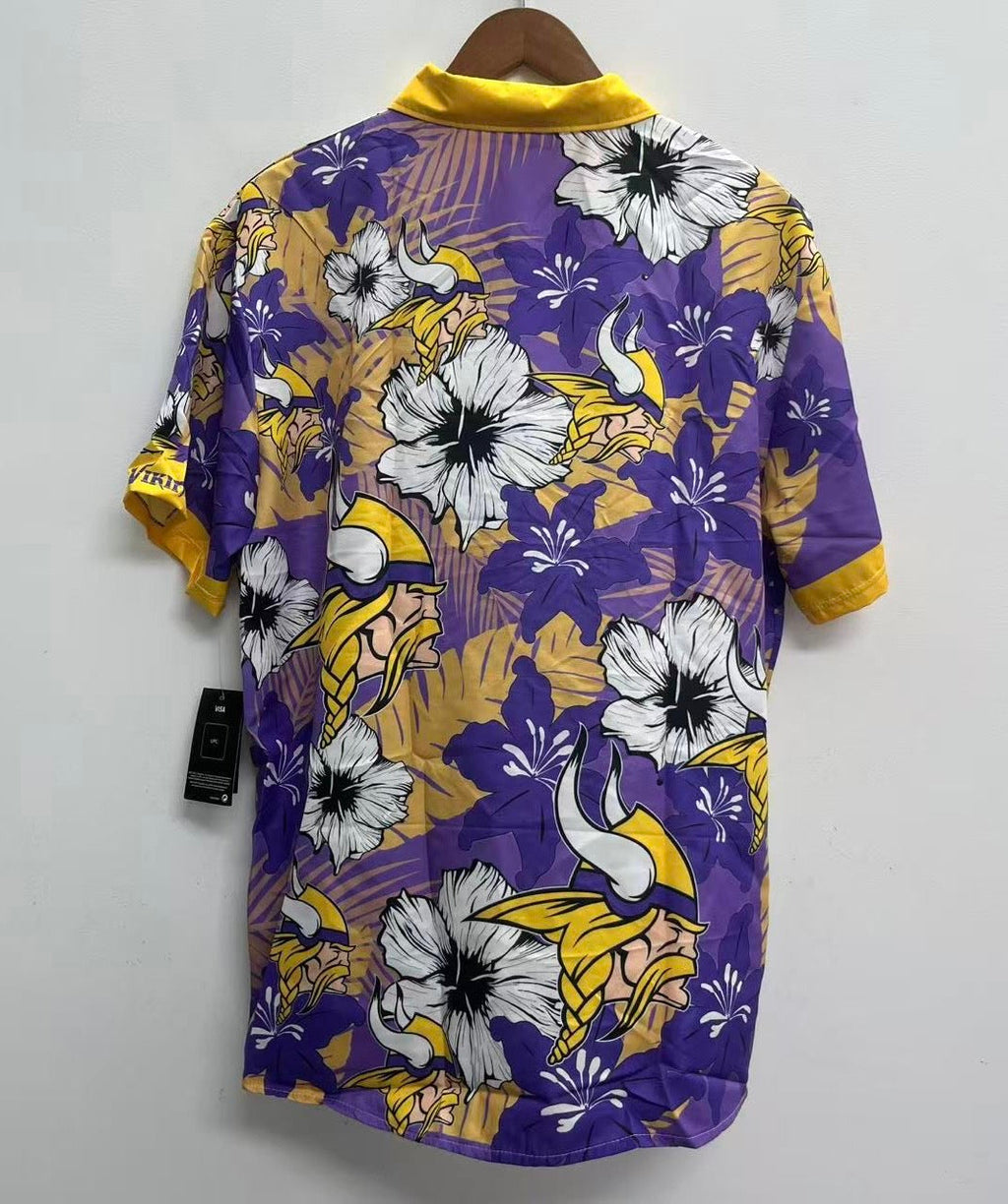 Minnesota Vikings Official NFL Floral Palm shirt product image 2
