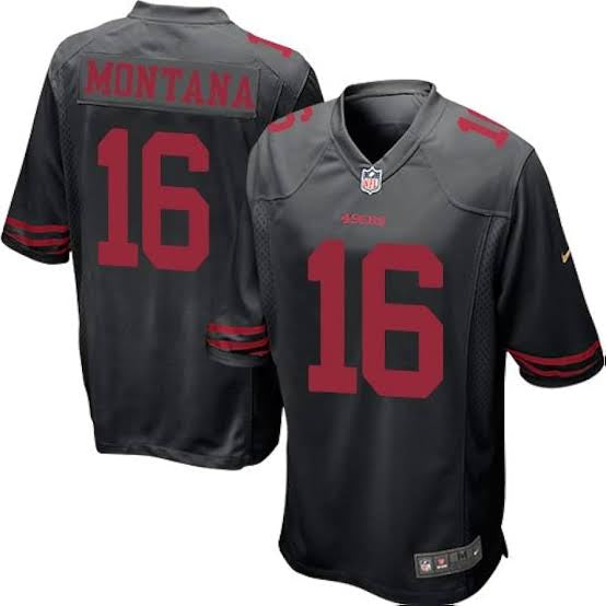 Joe Montana San Francisco 49ers official Nike black Jersey product image 1
