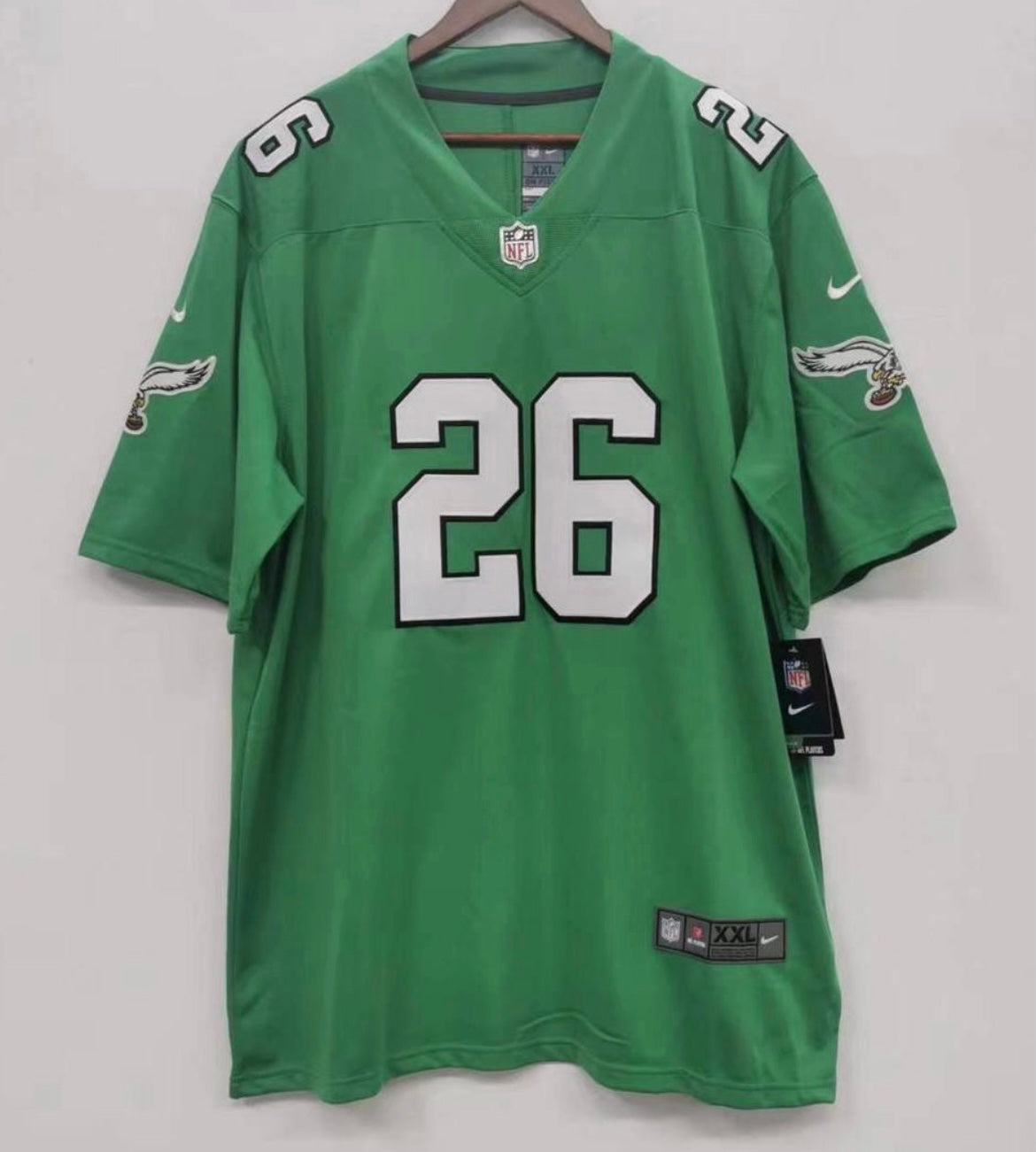 Saquon Barkley autographed Philadelphia Eagles Kelly green product image 3