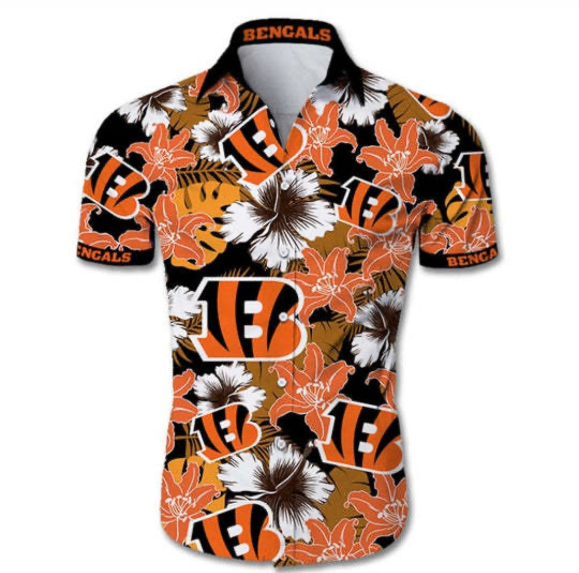 Cincinnati Bengals officially Licensed NFL Floral Palm shirt product image 1