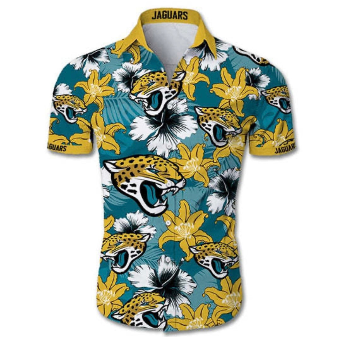 Jacksonville Jaguars NFL Floral Palm shirt adult sizes product image 1