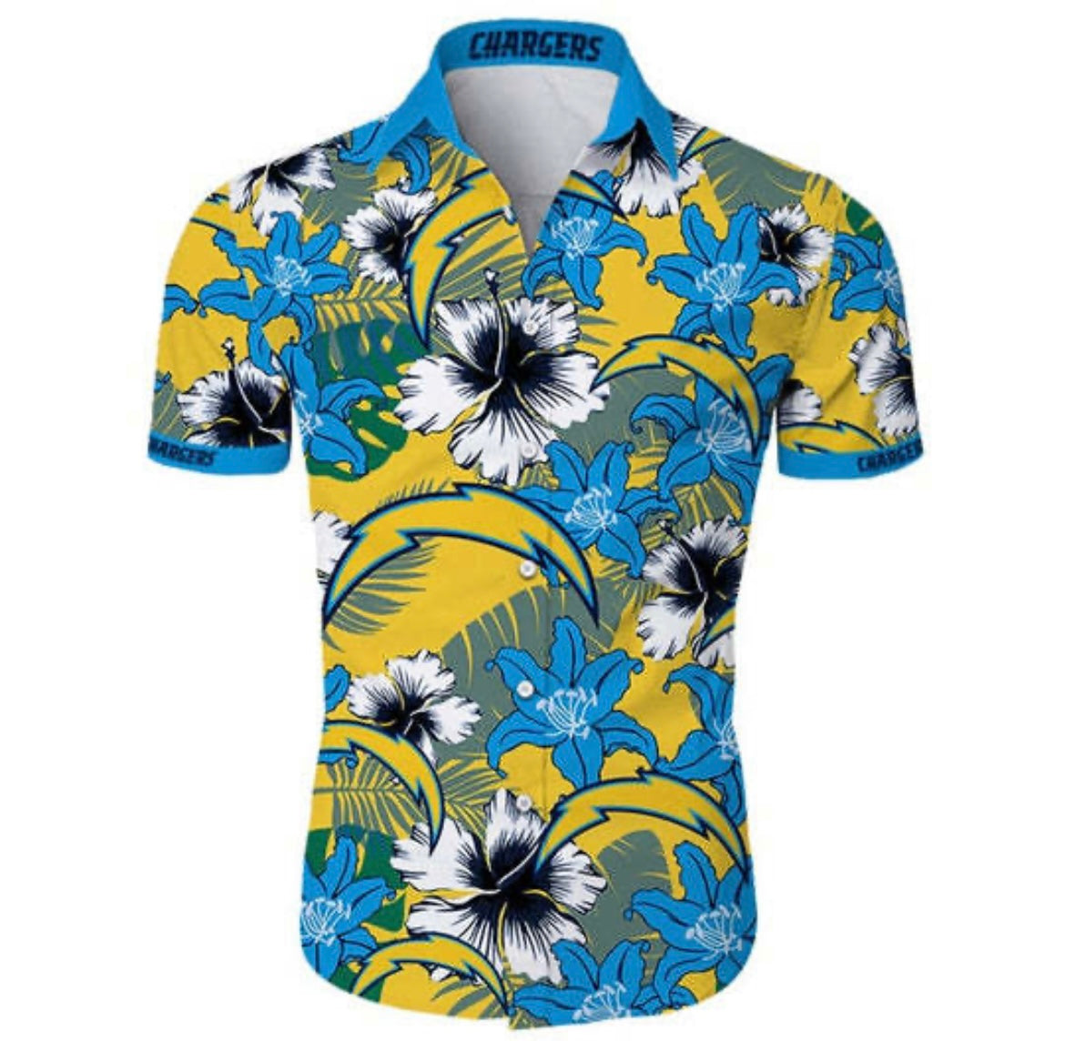 Los Angeles Chargers Official NFL Floral Palm shirt product image 1