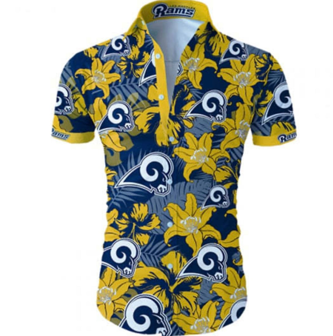 Los Angeles Rams Official NFL Floral Palm shirt product image 1
