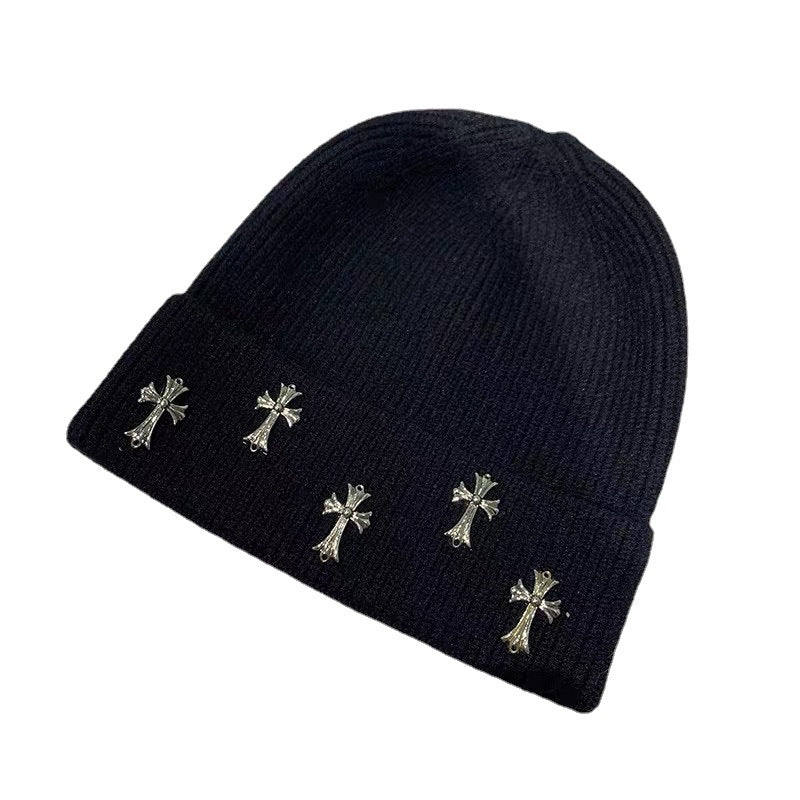 Chrome Heart Beanie Knitted Hat Autumn Winter product image 4, provided for visual reference and product detail review