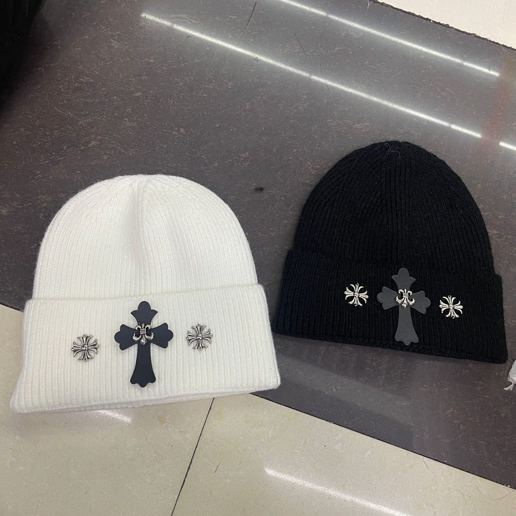 Chrome Heart Beanie Knitted Hat Autumn/Winter Male Female product image 2, provided for visual reference and product detail