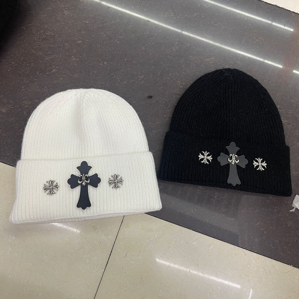 Chrome Heart Beanie Knitted Hat Autumn/Winter Male Female product image 1, provided for visual reference and product detail
