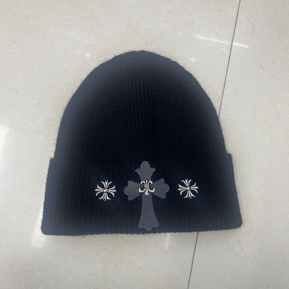 Chrome Heart Beanie Knitted Hat Autumn/Winter Male Female product image 5, provided for visual reference and product detail