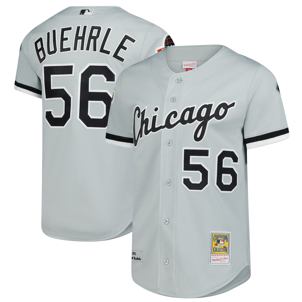 Chicago White Sox Mark Buehrle Gray 2005 Throwback Authentic Jersey product image 1, provided for visual reference and