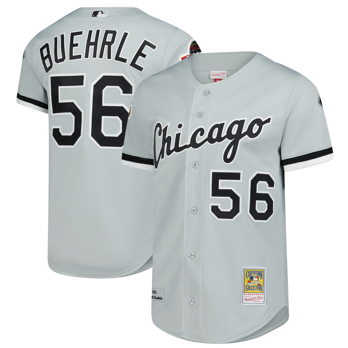 Chicago White Sox Mark Buehrle Gray 2005 Throwback Authentic Jersey product image 1, provided for visual reference and