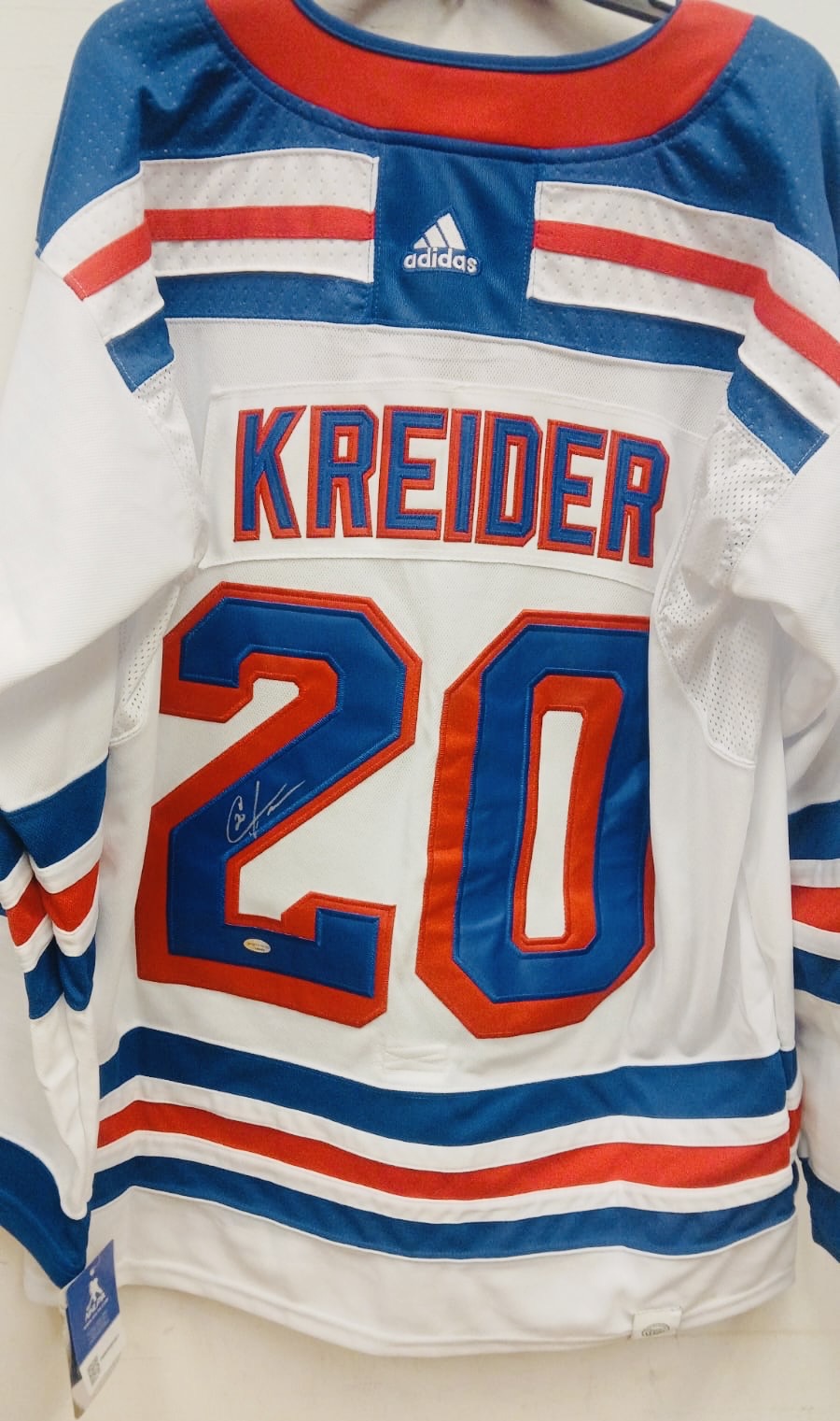 Chris Kreider New York Rangers autographed jersey COA Photo product image 1