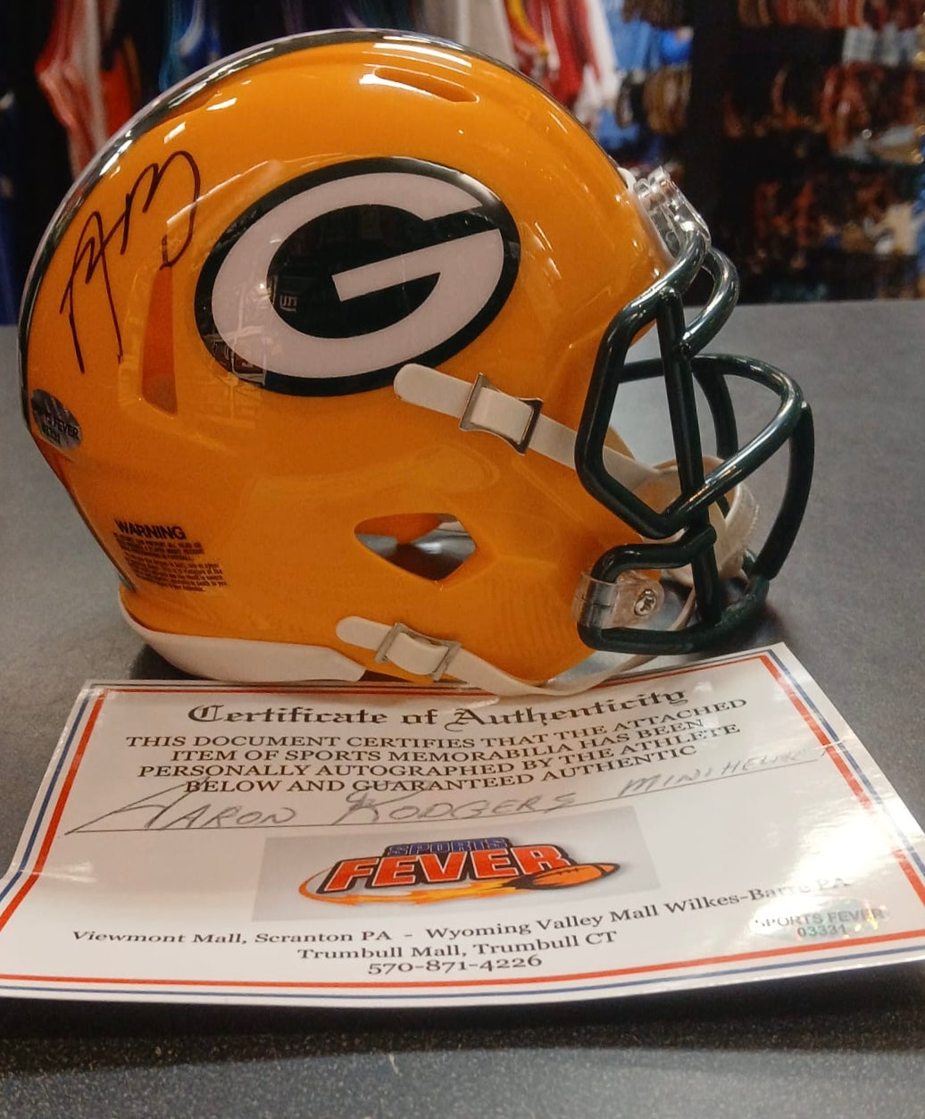 Aaron Rodgers Autographed Green Bay Packers Mini Helmet product image 1