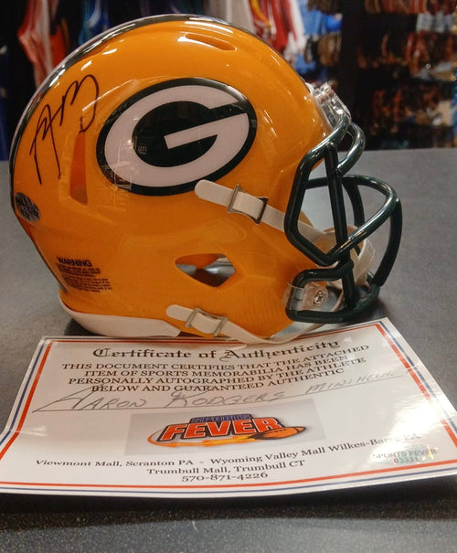 Aaron Rodgers Autographed Green Bay Packers Mini Helmet product image 1