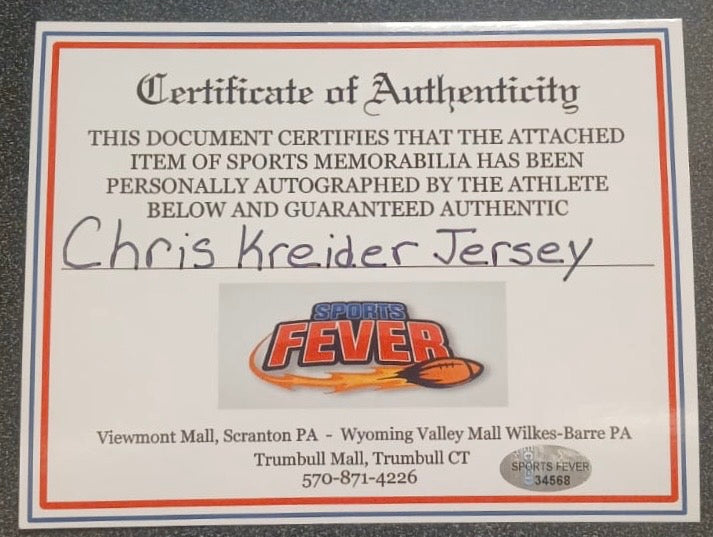 Chris Kreider New York Rangers autographed jersey COA Photo product image 5