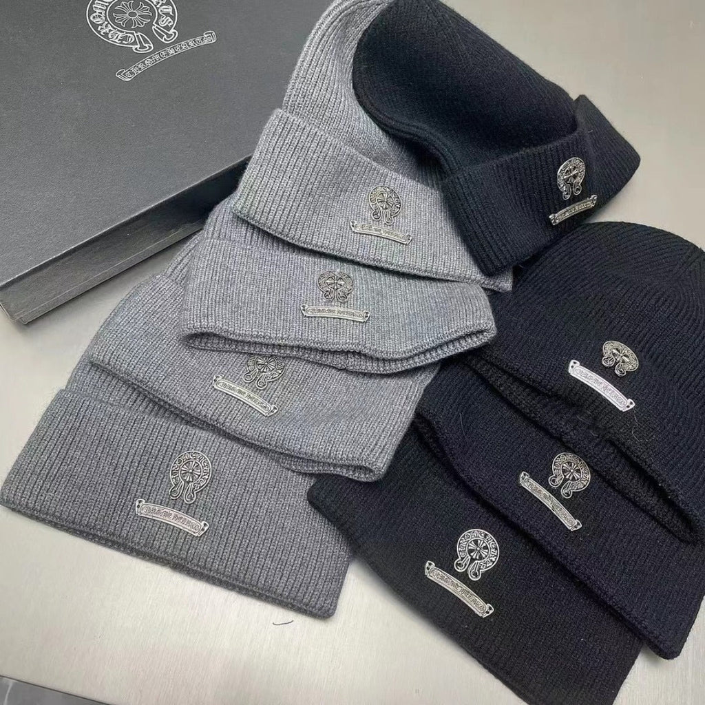 Chrome Heart Beanie Autumn Winter Cold Hat Vintage product image 2, provided for visual reference and product detail review