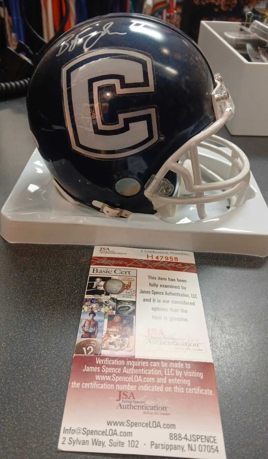 Byron Jones UCONN Connecticut Huskies Autographed Mini product image 2