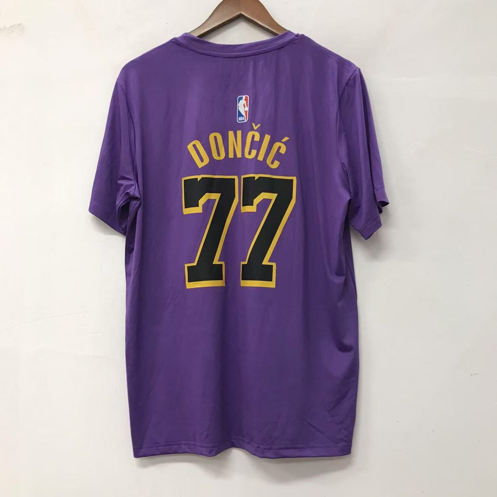 Luca Doncic Name & Number Los Angeles Lakers T shirt Adult product image 1