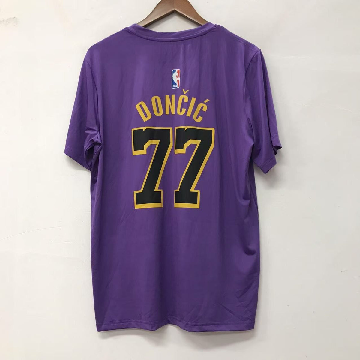 Luca Doncic Name & Number Los Angeles Lakers T shirt Adult product image 1