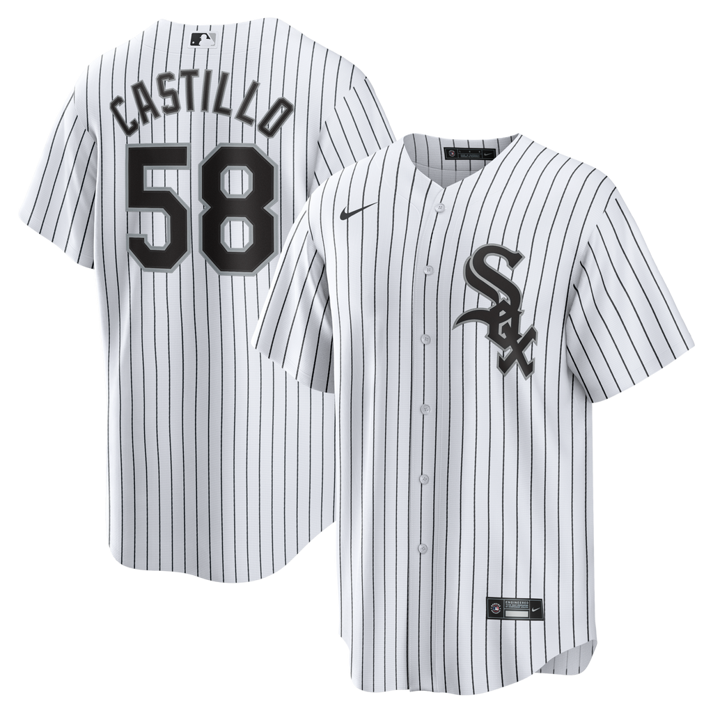 Chicago White Sox Luis Castillo White Home Replica Jersey product image 2, provided for visual reference and product detail