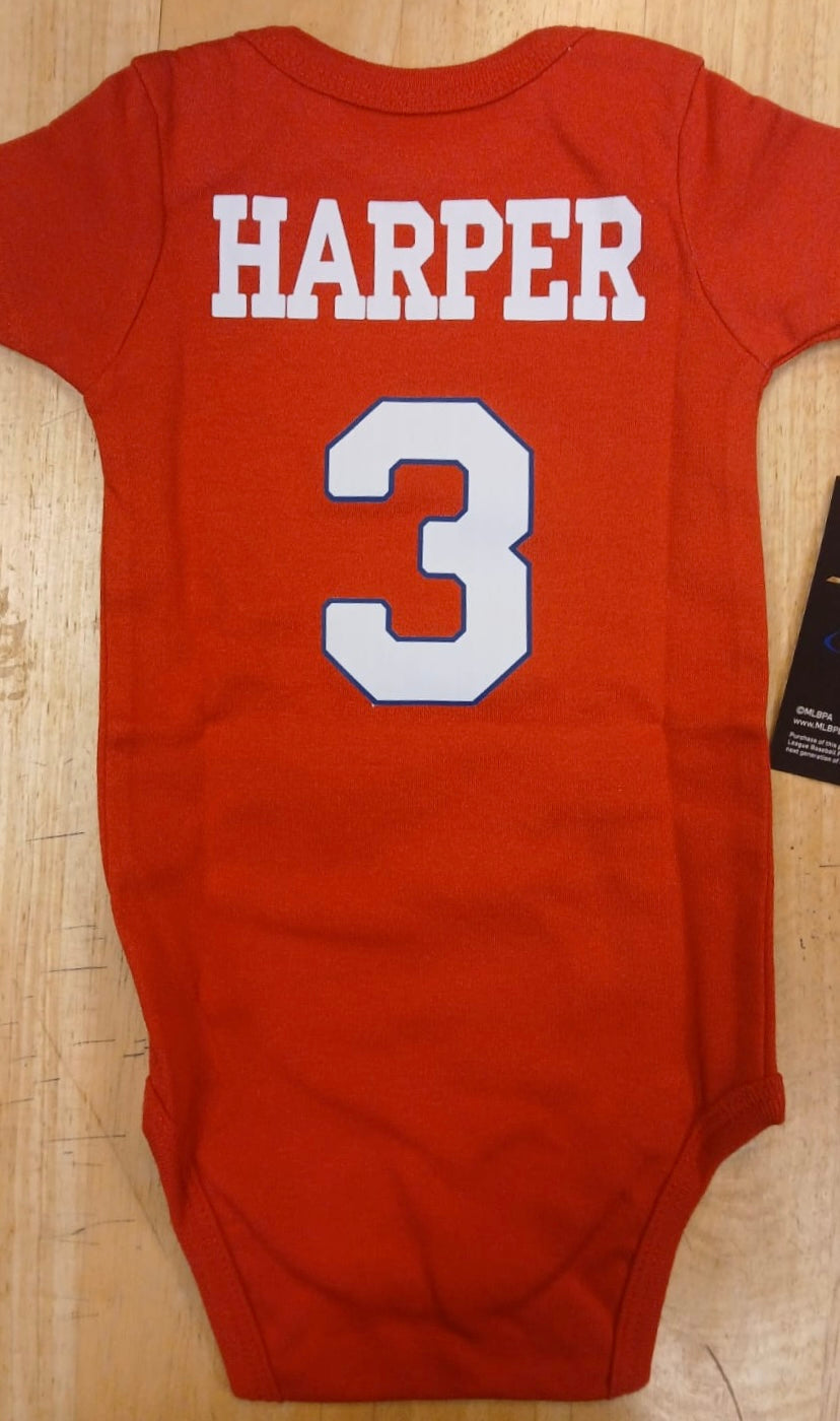 Bryce Harper Philadelphia Phillies baby onesie creeper snap product image 1